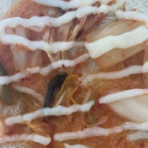 簡単 食パンでおつまみ キムチマヨネーズトースト レシピ 作り方 By みずたまsweet 楽天レシピ